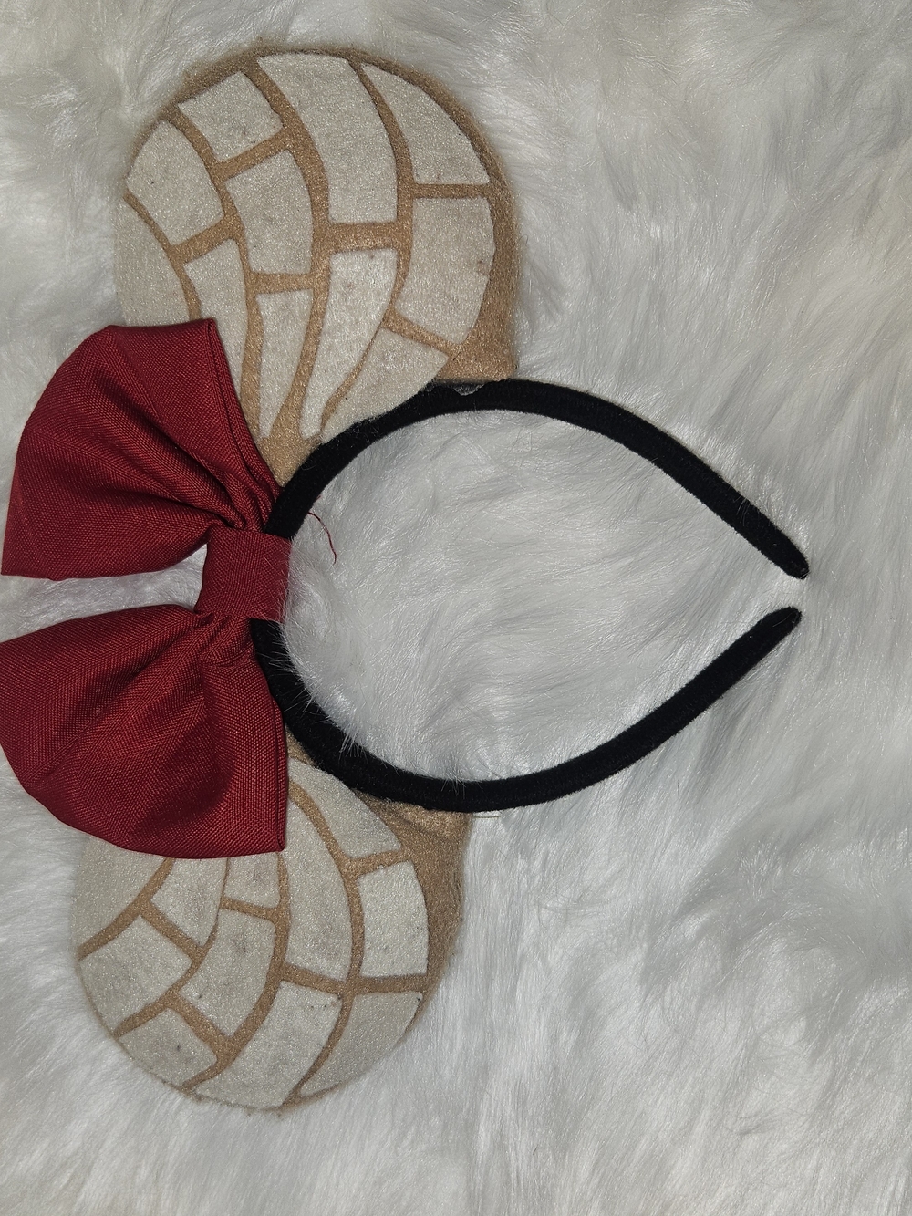 Kids Red Bow Mouse Ear Headband